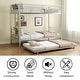 preview thumbnail 6 of 31, Bunk Bed Twin Over Twin Size with Ladder and high Guardrail, Able to Split, Metal Bunk Bed, Storage Space, Noise Free,