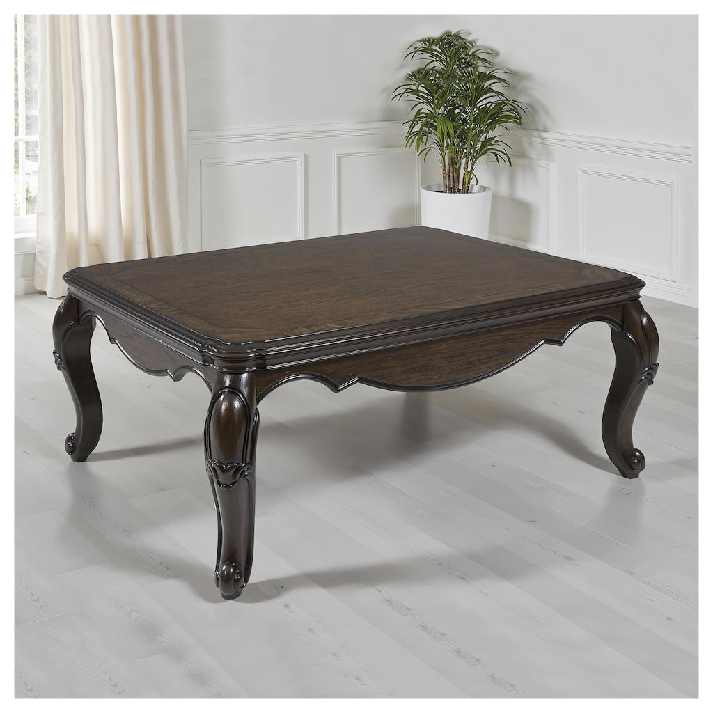 Signature Design by Ashley Maylee Dark Brown Coffee Table - 50" W x 37" D x 20" H