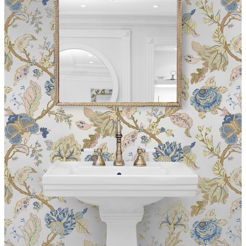 NextWall Kianna Jacobean Peel and Stick Wallpaper