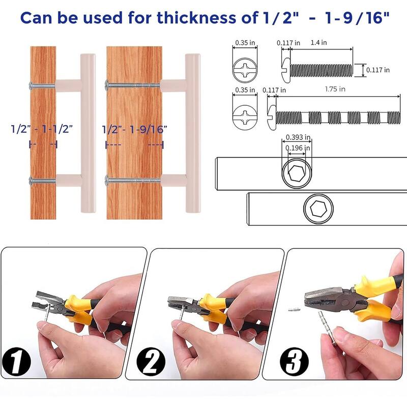30-Pack Cabinet Pulls - 5" Handles, 3" Hole Center for Kitchen Drawers