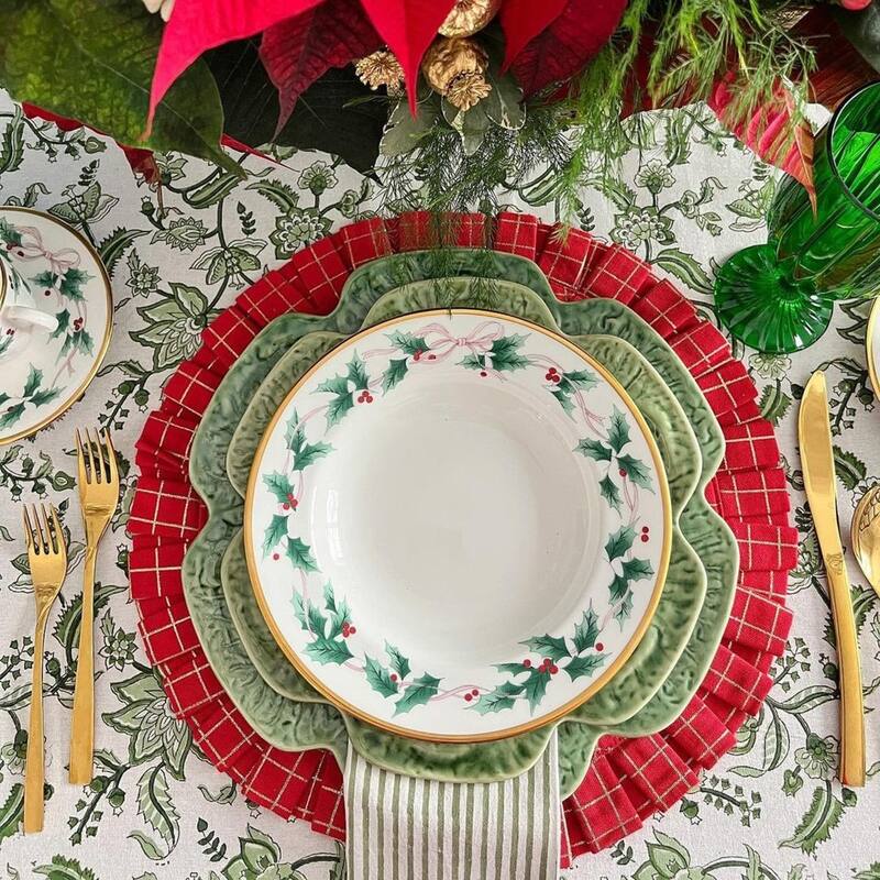 Green Chintz Tablecloth