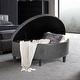 preview thumbnail 4 of 46, Adeco Half Moon Tufted Storage Ottoman Bench
