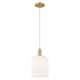 Option Brushed Brass / Gloss White Shade