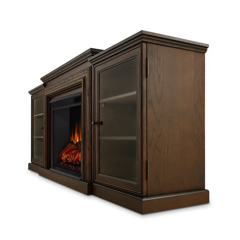 Frederick 72" Electric TV Stand Fireplace by Real Flame - 72" - Chestnut Oak