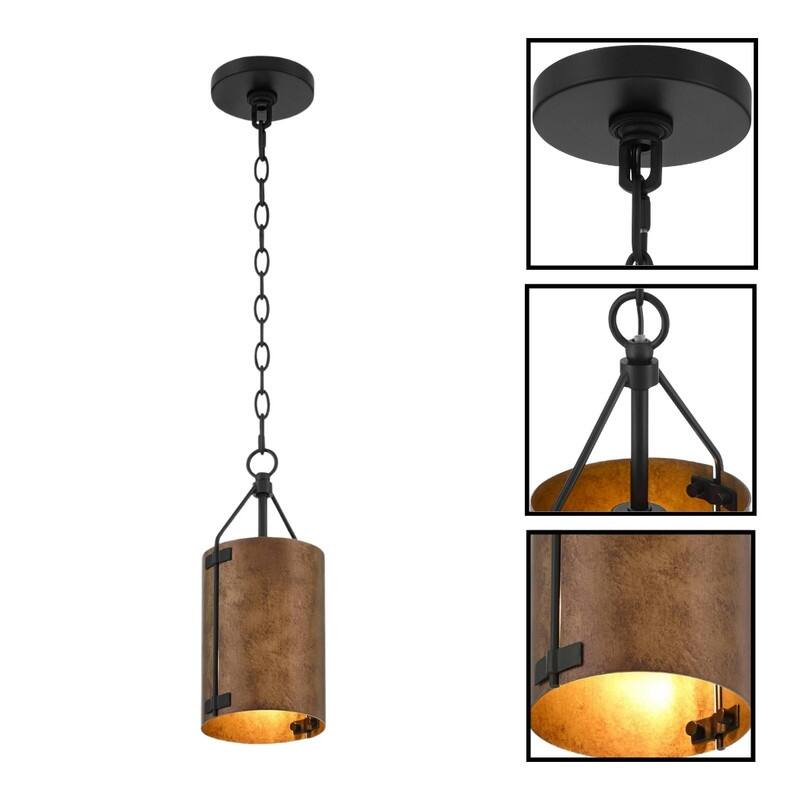 6” Light fixture brown light kitchen metal pendant light