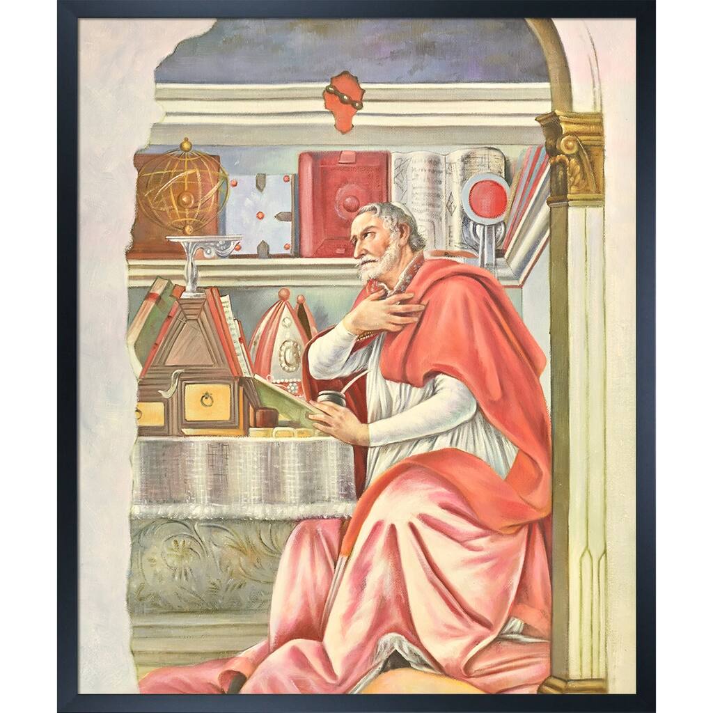 St Augustine with Studio Black Wood Frame