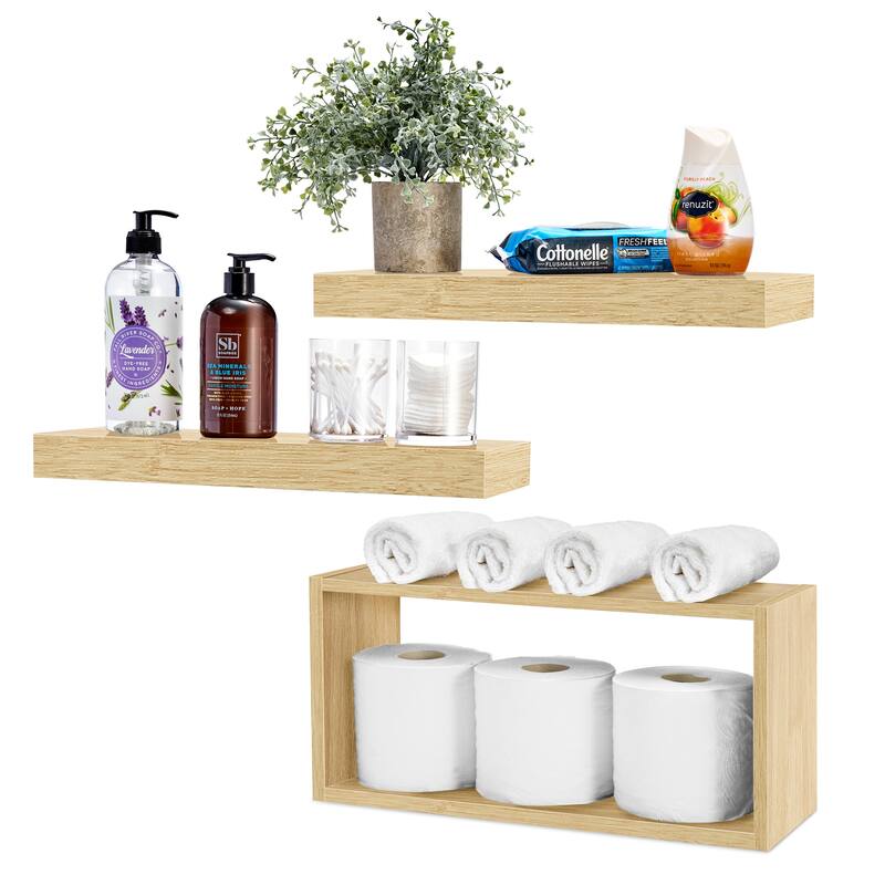 Sorbus Floating Shelves for Wall Set of 3 - 16"L X 5.5"W X 7.75H