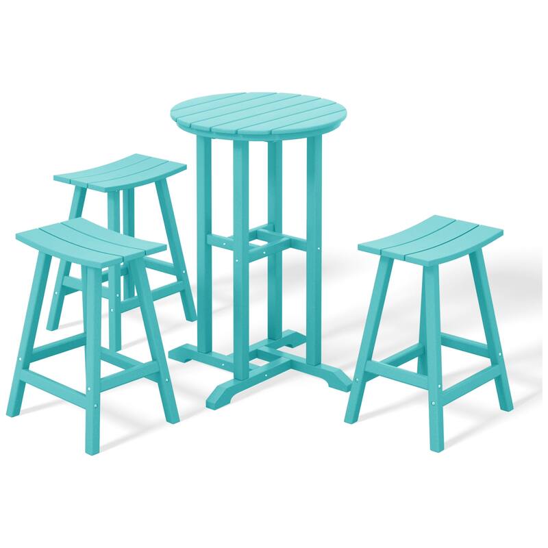 Laguna Hdpe All Weather Outdoor Patio Bistro Counter Set (4-Piece Set)