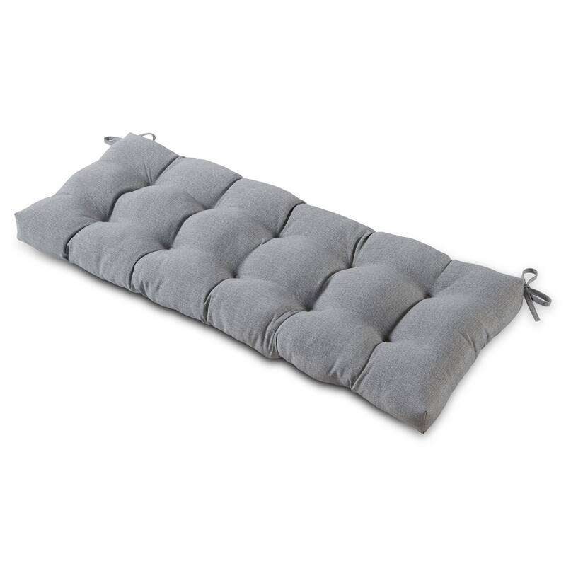 Outdoor 18-inch x 51-inch Polyester Bench Cushion (Cushion Only) - Heather Gray