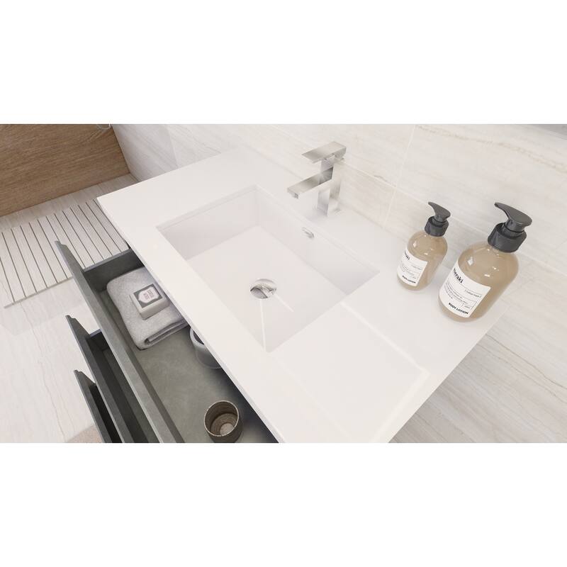 Aron 36'' Freestanding Vanity with Reinforced Acrylic Sink
