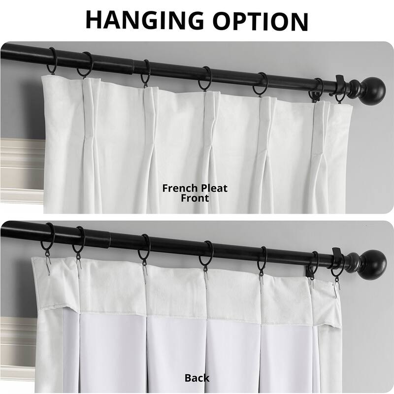 Exclusive Fabrics Signature Pleated Blackout Velvet Curtain (1 Panel)