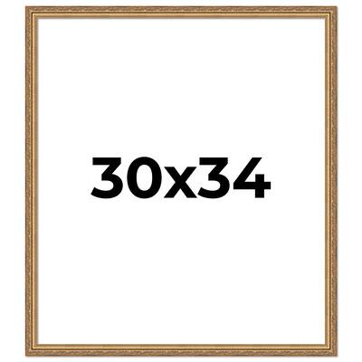 30x34 Frame Red Solid Wood Picture Frame Width 1.75 Inches | Interior Frame Depth 1 13/16 Inches