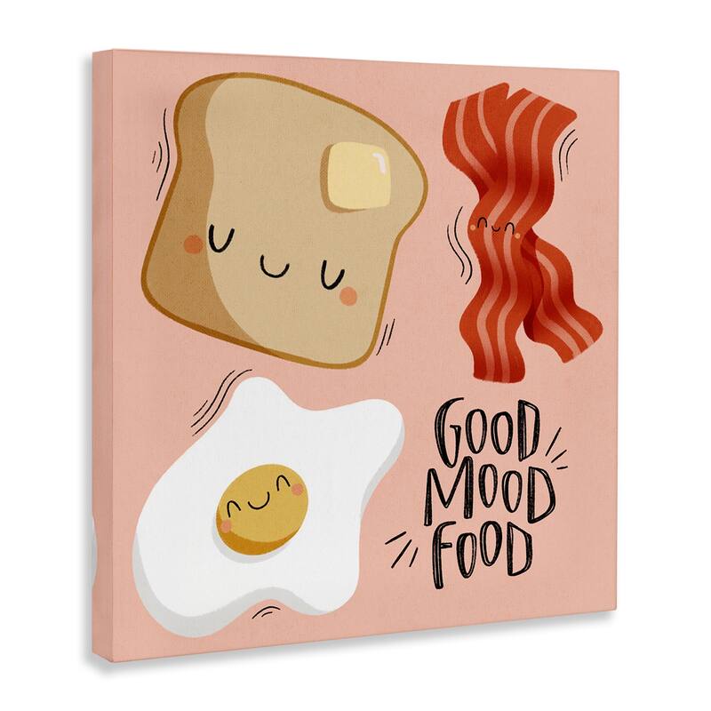 Stupell Good Mood Food Breakfast Canvas Wall Art Design By Sarah Hickman