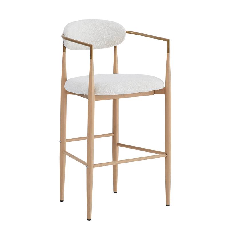 Barstools Set Of 2,Upholstered Bar Stools With Back