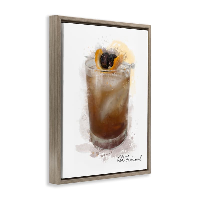 Stupell Old Fashioned Splash Framed Floater Canvas Wall Art Design By Matthew Piotrowicz