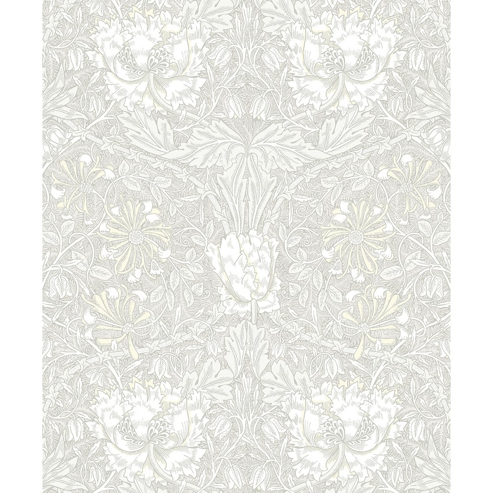 Seabrook Designs Ogee Flora Nonwoven Unpasted Wallpaper