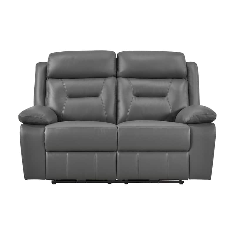Garrey Leather 2-Piece Power Double Reclining Living Room Sofa Set