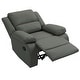 preview thumbnail 58 of 79, Vegan Leather Upholstered Push Back Manual Recliner Chair