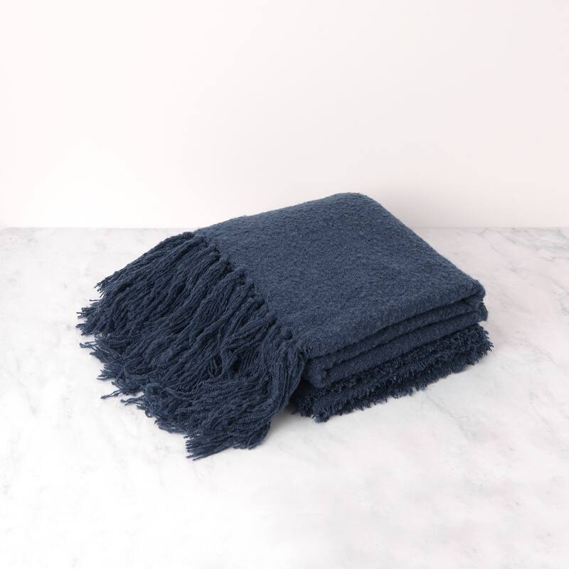 Aurora Home Plush Touch Fringe Throw