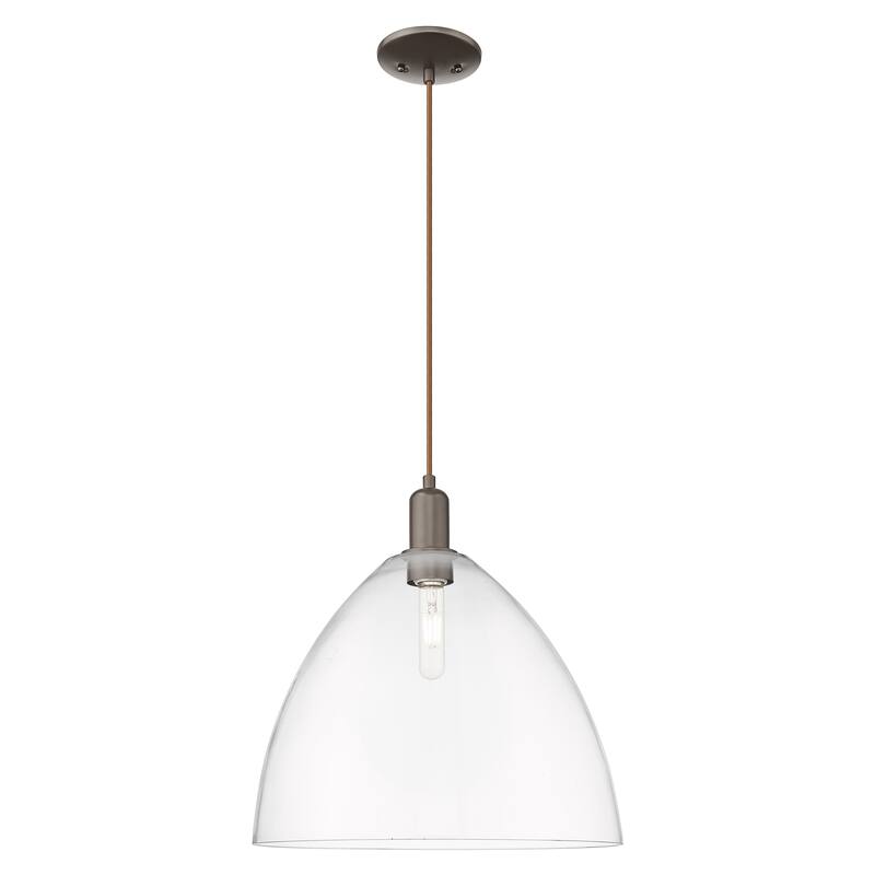 Innovations Lighting Endless Possibilities Arcadia - Bristol - 1 Light 16" Cord Hung Mini Pendant - Clear/Oil Rubbed Bronze
