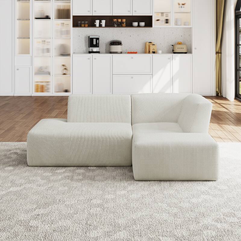 Oversized Corduroy Modular Sectional Fabric Sofa Set