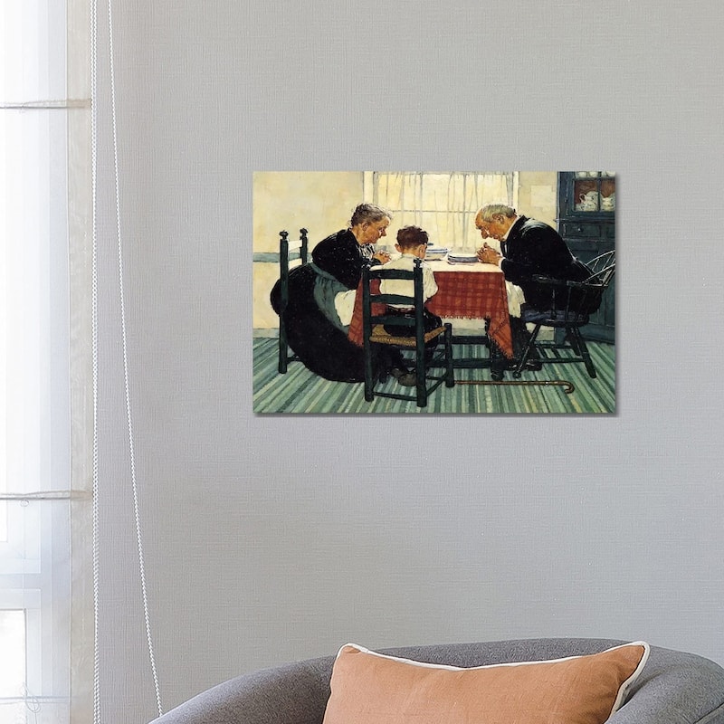 iCanvas "Family Grace (Pray)" by Norman Rockwell Canvas Print