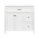 preview thumbnail 16 of 109, Vail 37" Bathroom Vanity with Cultured Marble Top Sink w/ Backsplash in White with White Basin