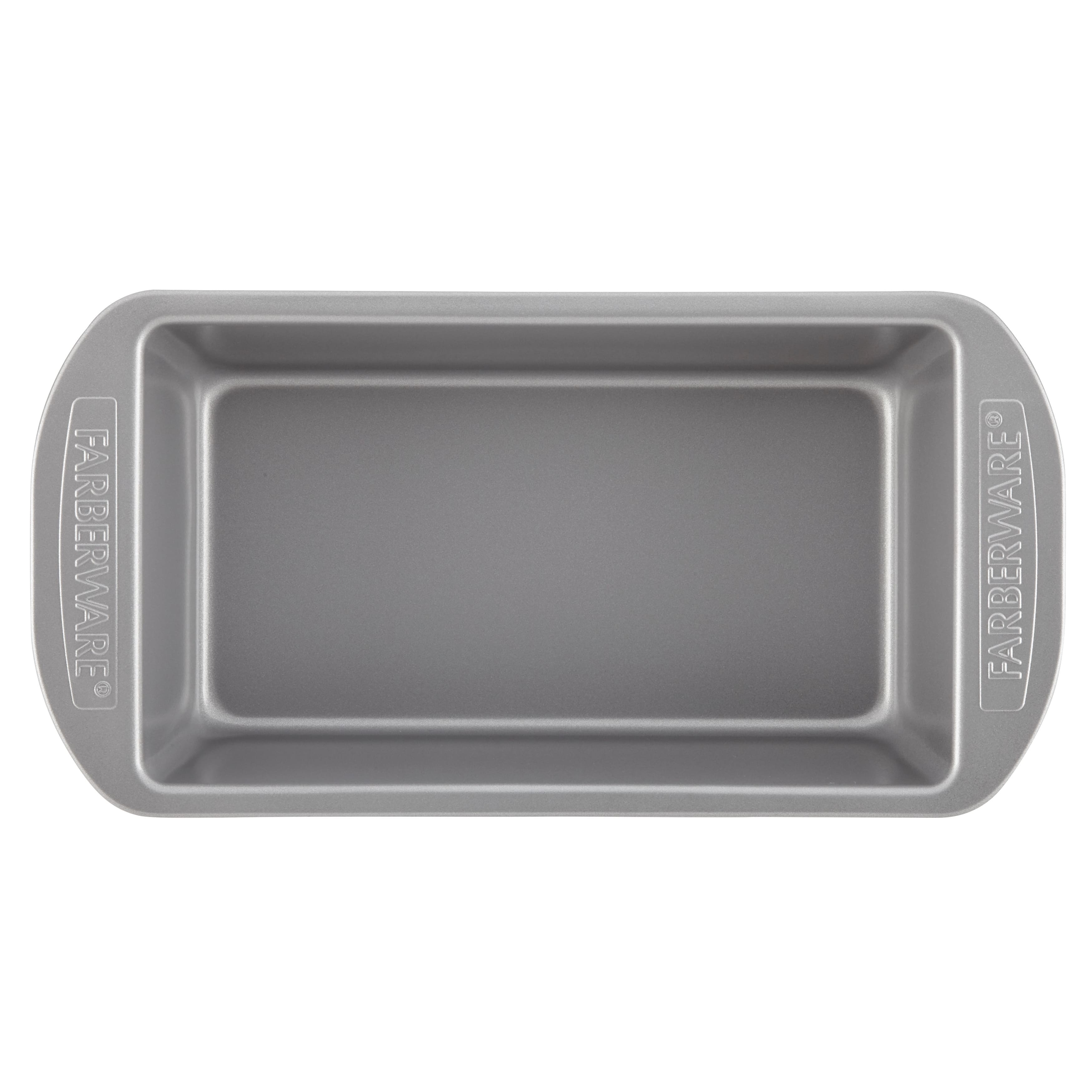 Farberware Nonstick Bakeware Bread and Meat Loaf Pan Set, 2Piece, Gray