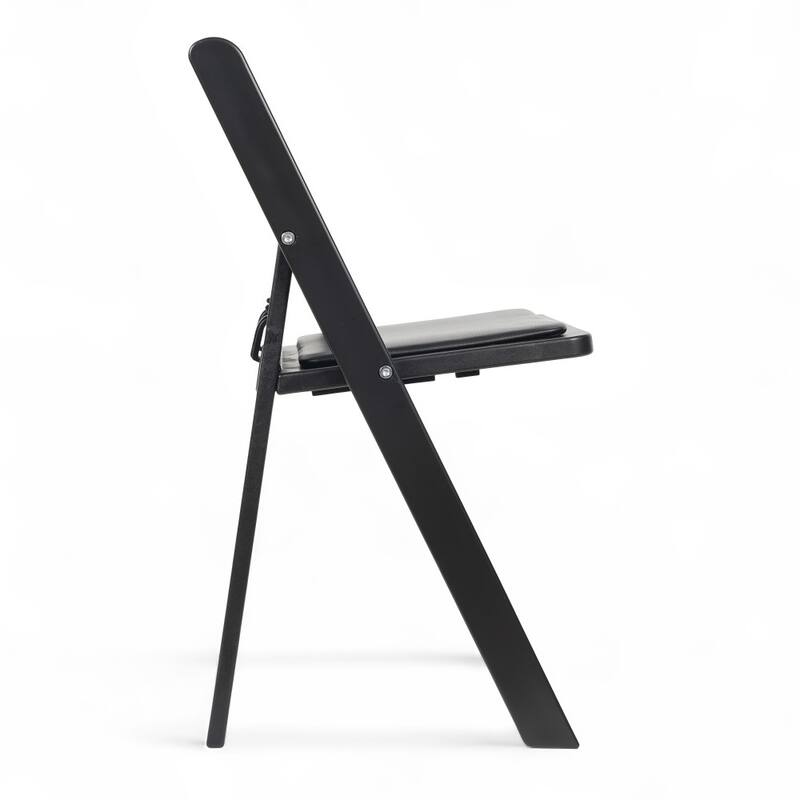 2 Pack Kids White Resin Folding Chair with Vinyl Padded Seat - 12.25"D x 13.25"W x 21"H
