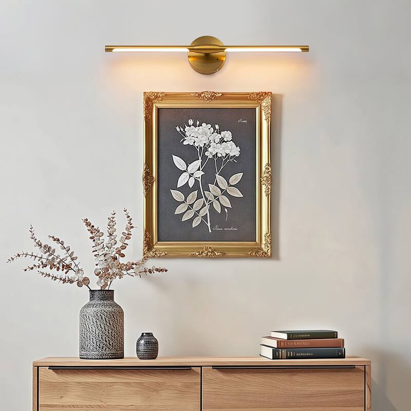 Starsky Modern 360° Rotating LED Wall Light Rechargeable with Touch Remote Black or Gold Finish
