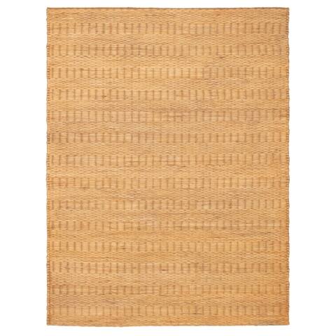 ECARPETGALLERY Braid weave Sienna Tan Jute Rug - 4'8 x 6'3