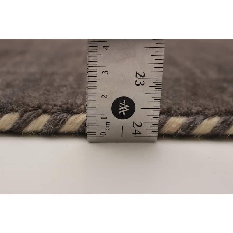 Kashkuli Gabbeh Grey Rug 2'7" x 6'5" - 2'7 x 6'5