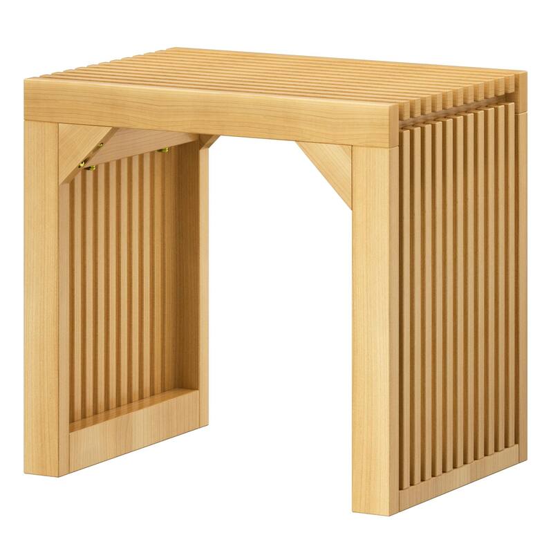 18" Solid Wood Bench Nature