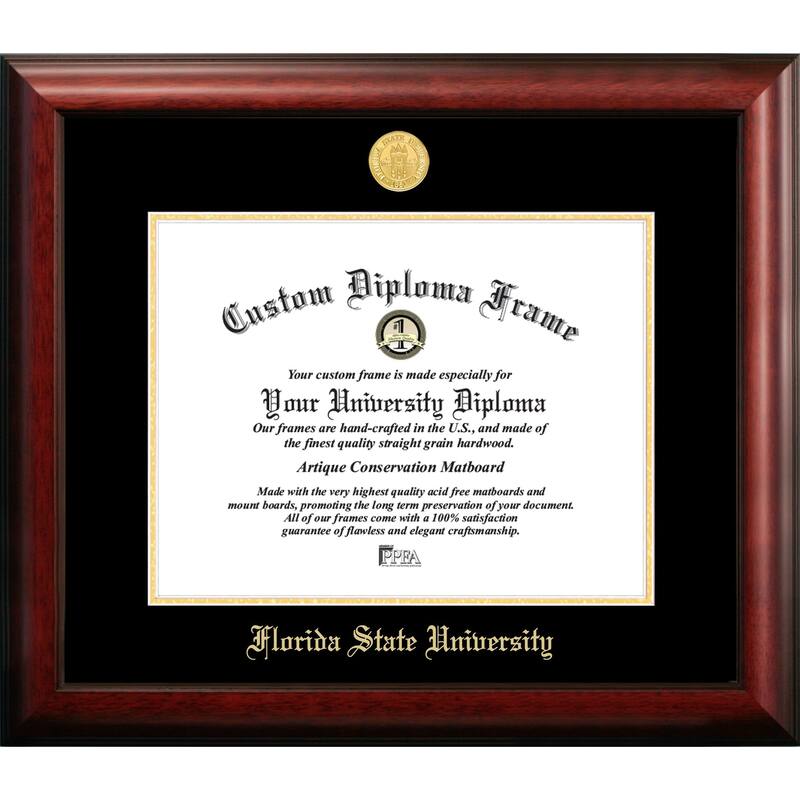 Florida State University 14w x 11h Gold Embossed Diploma Frame