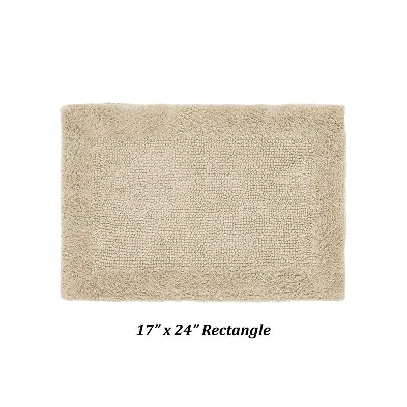 Better Trends Bath Rugs 100% Cotton Tufted Soft & Water Absorbent Bathroom Rug for Shower, Sink Bath Mats Edge Collection