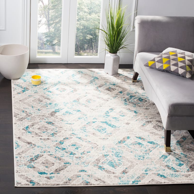 SAFAVIEH Skyler Katy Modern Rug - 5'1" x 7'6" - Ivory/Blue