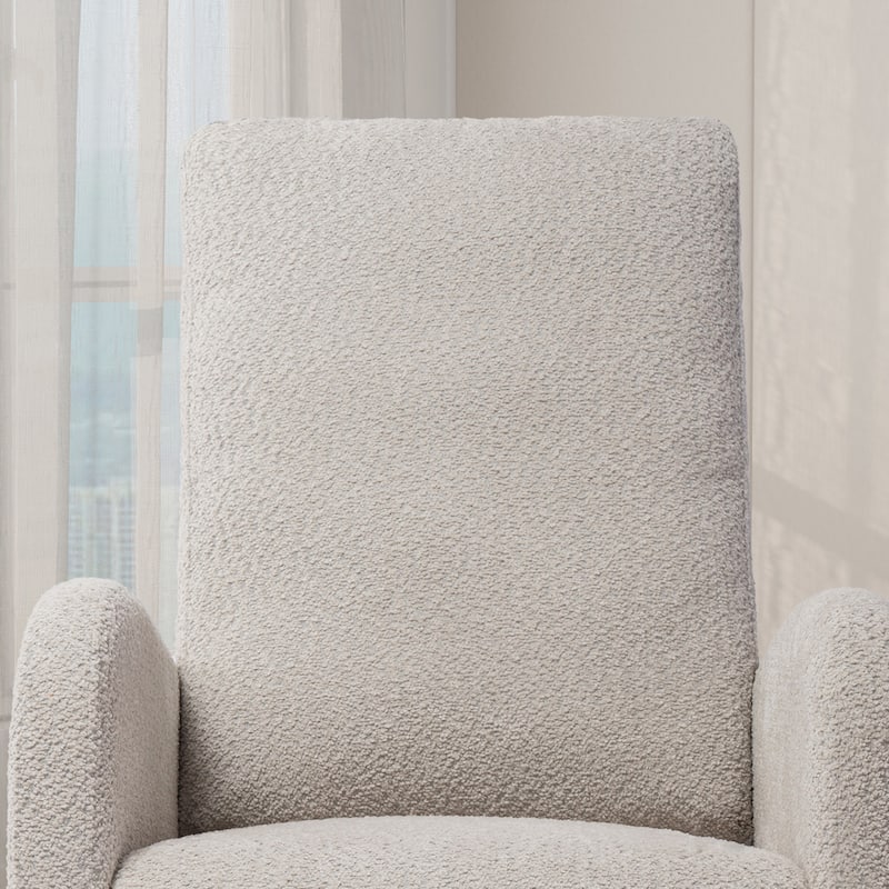 25.4"W Rocking Chair for Nursery,High Back Glider Chair with Retractable Footrest,Rocking Accent Armchair
