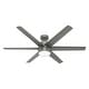 preview thumbnail 19 of 28, Hunter 60" Solaria Outdoor Damp-Rated Ceiling Fan with LED Light Kit and Wall Control - Contemporary, Industrial - ENERGY STAR!