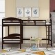 preview thumbnail 2 of 25, Modern Twin Size L Shaped Solid Pine Wood Bunk Bed with Full Length Guardrail and 2 Ladder