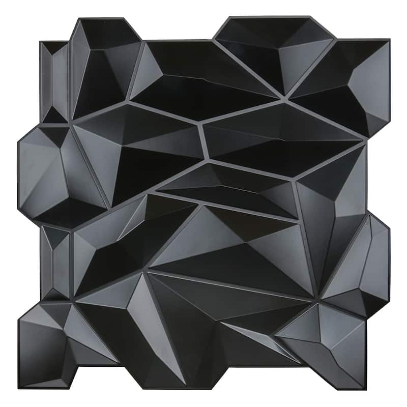Art3d 3D Wall Panels PVC Jagged Diamond Design (32 Sq.Ft)