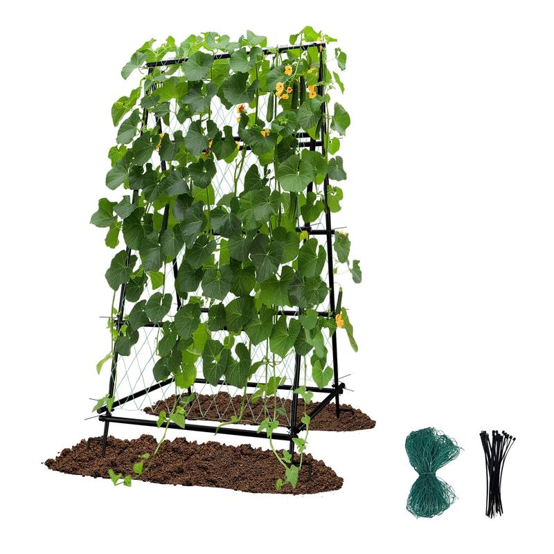 Garden Arch Tunnel Trellis Outdoor Tall Metal Arbor Walkway for Climbing Plants Vines Vegetables Yard Lawn Cucumber - 41.34"x41.34"x69.29"