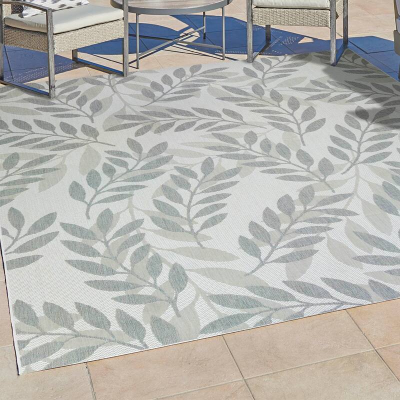 Gertmenian Solterra Nautical Coastal Tropical Weather Resistant Polypropylene Flatweave Indoor/ Outdoor Area Rug Collection