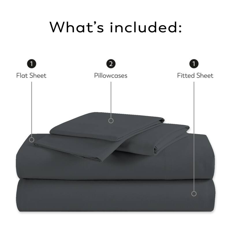 Purity Home 300-Thread Count Ultra-Soft & Silky Cotton Rayon Sheet Set