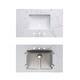 preview thumbnail 26 of 28, PROOX Bath Vanity Cultured Marble Counter Top Rectangle Porcelian Sink