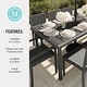 preview thumbnail 18 of 21, 71" Outdoor Rattan Wicker Patio Table with Engineered Wood Top - 39"W x 71"D x 30"H