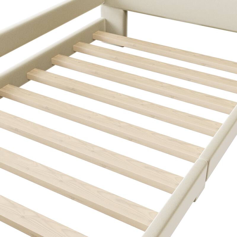 Twin Size Upholstered Daybed with Headboard