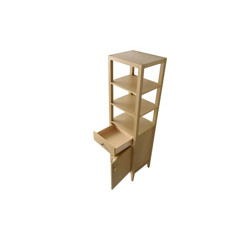 Vanity Art 72" Tall Tower Bathroom Linen Cabinet with Soft Close Door and Drawer