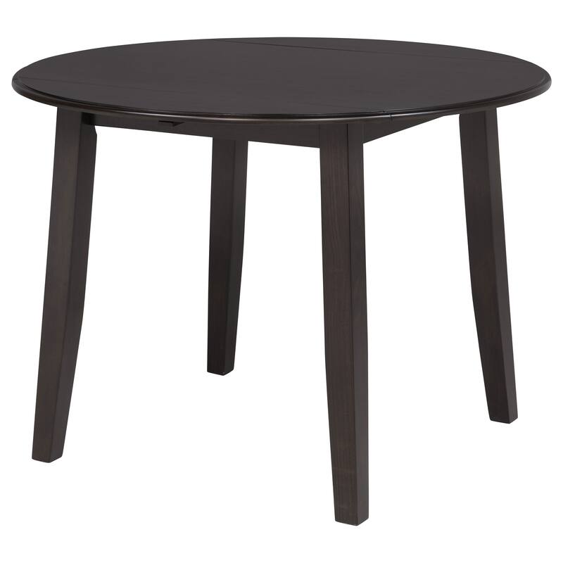 Catley 5-piece Round Drop Leaf Dining Table Set Dark Coffee