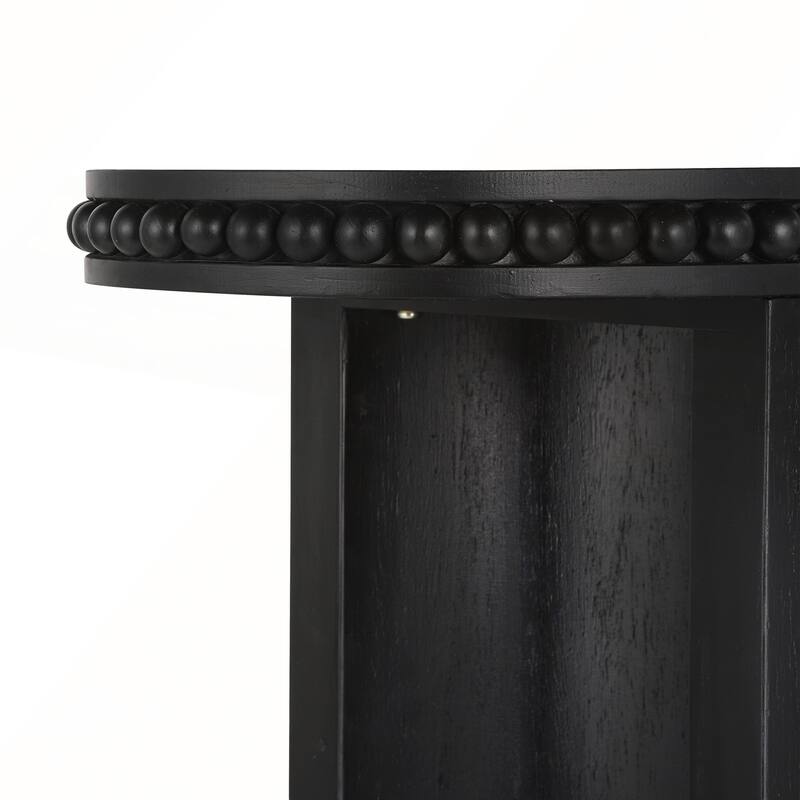 Mirod Vintage Console Table with Beaded Trim and Reversible Curved Legs