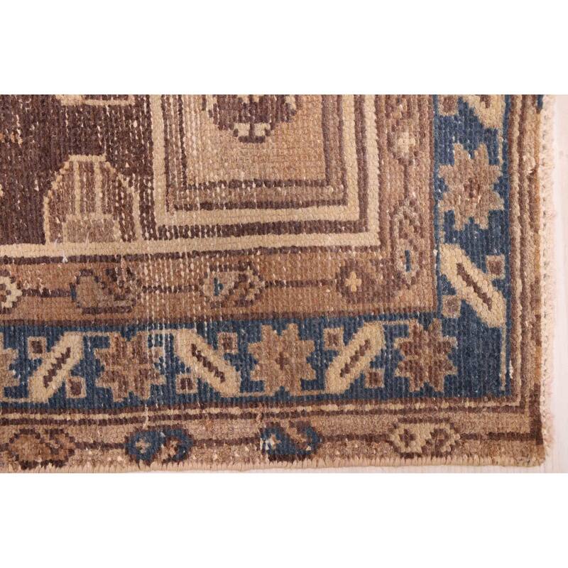ECARPETGALLERY Hand-knotted Antalya Vintage Brown Wool Rug - 4'1 x 10'9